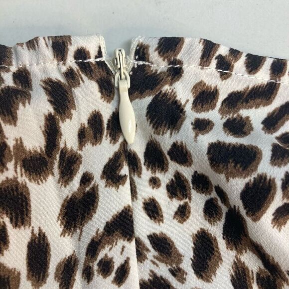VERY J Ruched Animal Print Midi Skirt Size Large  Hand Measures Smaller - Picture 8 of 10